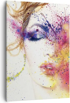 Produktbild von Bild auf Leinwand - Leinwandbild - Einteilig - Frau Abstraktion - 50x70cm - Wand Bild - Wanddeko - Wandbilder - Leinwanddruck - Kunstdruck - Wanddekoration - Leinwand bilder - Wandbild - PA50x70-3849