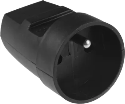 Obrázok produktu pre Prenosná uzemnená zásuvka čierna IP 20 Elgotech G-10-2
