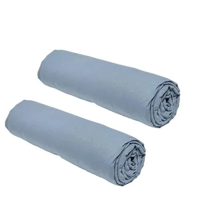 Two rolled-up fitted sheets are shown on a white background.