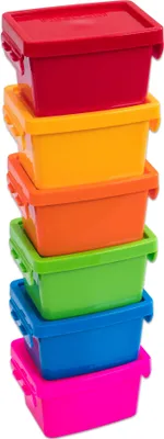 Produktbild von Betzold Aufbewahrungsbox, Farbe: Farbset 3, Setgröße: 6 Stück, Volumen: 0,3 l