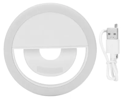 Obrázok produktu pre Doplnkové osvetlenie pre mobilné telefóny, stmievateľná kruhová LED lampa, dobíjateľná cez USB, živé vysielanie
