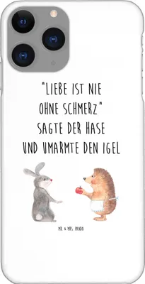 Produktbild von Mr. & Mrs. Panda Iphone 11 Pro Handyhülle Hase Igel - Weiß - Geschenk, Premium Kunststoff, Herzschmerz, Trösten, Lustige Sprüche, Handy Case, und, Liebe Spruch