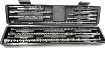 Produktbild von 11 tlg Bohrer Set SDS Plus mit Koffer doppelter Wendel+Kreuz Quadro Beton Bohrer