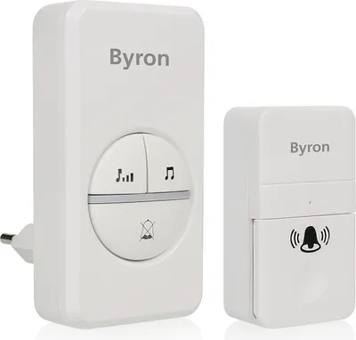 Produktbild von Byron DBY-23442 Funk-Türklingelset, Weiß, 80 dB, IP44, 10 Stück(e), Kunststoff, Kabellos