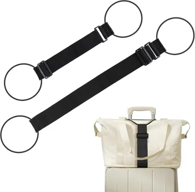 Imagen del producto de Correas elásticas para sujetar maletas, 2 unidades, ajustables de 40 a 64 cm, para equipaje de viaje