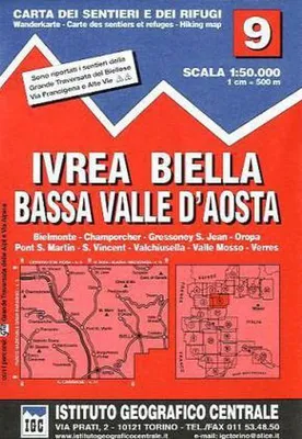 Obrázek produktu pro IGC Itálie pěší mapa 9 Val d'Aosta 1 : 50 000