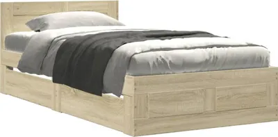 Obrázok produktu pre vidaXL Rám postele s čelom Sonoma dub 90x190 cm materiál na báze dreva