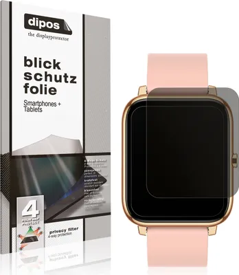 Produktbild von Blickschutzfolie für Kalinco CS201C Smartwatch matt Schutzfolie Folie Display Schutz dipos