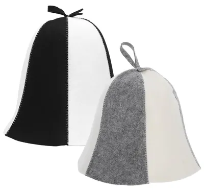 Produktbild von Saunahut Filz, 2 Stück, für Damen und Herren, Saunazubehör