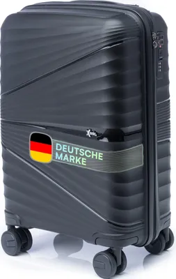 Produktbild von Xonic® Hartschalenkoffer M für 40L - Bruchsicherer Rollkoffer Polypropylen mit 360° Doppelrollen & TSA-Schloss - Reisekoffer Schwarz