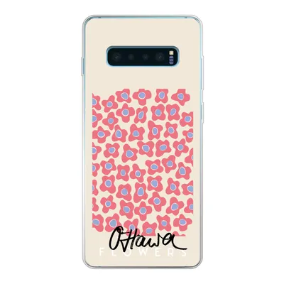 Produktbild von MuchoWow® Handyhülle Schutzhülle Hülle für Samsung Galaxy S10 Plus Blume - Muster - Rosa Silikon Softcase Handy Hülle - Schutzhülle