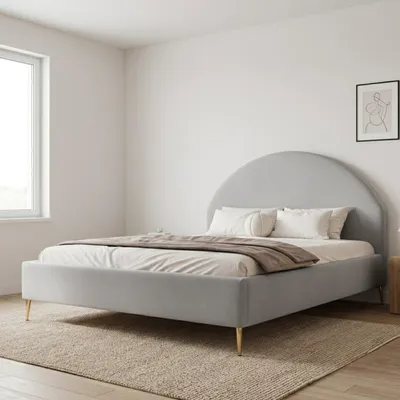 Produktbild von GOLDSTOFF Polsterbett CELESTE mit Stauraum | Doppelbett 200x200cm | Bett mit Bettkasten, Kopfteil & Lattenrost kompatibel (Grau)
