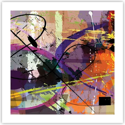 Produktbild von Poster - Poster ohne Rahmen - Abstraktion modern - 50x50 cm - Wand Bild - Wanddeko - Wandbilder - Kunstposter - Wandposter - Bilder - Kunstdruck - Wanddekoration - Wandbild - P2XAC50x50-3895