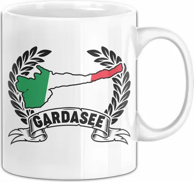 Produktbild von Gardasee Tasse Geschenk Italien Urlaub Garda See Kaffee-Becher (Weiß)
