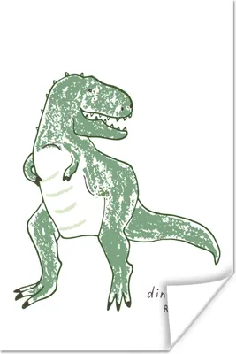 Produktbild von MuchoWow® Poster Kinderzimmer - Tyrannosaurus - Dinosaurier - Jungen - Mädchen - Kinder 80x120 cm - Papierdruck
