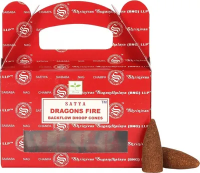 Produktbild von Drachen Feuer Rückfluss Räucherkegel 24 Stück