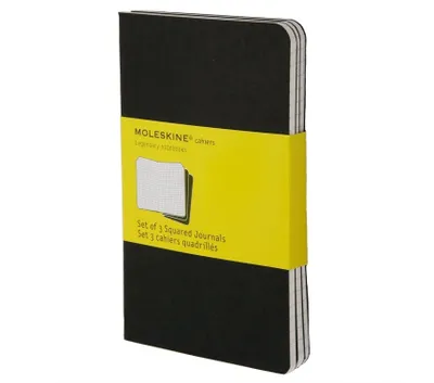 Produktbild von Moleskine Cahier groß. Quadratisch. Schwarzer Einband. 3er Pack