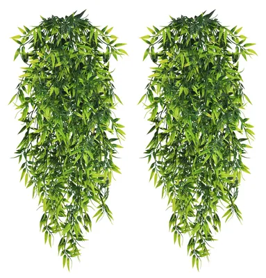 Productafbeelding van Kunstplanten, bamboekruid, hangend, 80 cm. Kunstplanten, kunststofplanten voor wand, balkon, tuin, bruiloft, binnen- en buitendecoratie