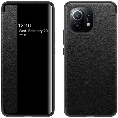 Immagine prodotto di Custodia per Xiaomi Mi 11 sottile custodia in Finto cuoio con finestra di visualizzazione nero