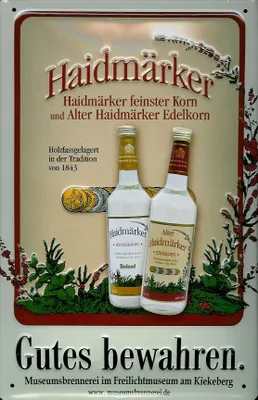 Produktbild von Blechschild Haidmärker Korn Edelkorn Freilichtmuseum Kiekeberg Schild Nostalgieschild