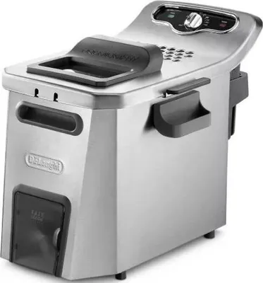 Produktbild von Fritteuse DELONGHI FZ44851, 5 L, 3200 W, Kaltzonen-Technologie, Edelstahl, 29,3 x 41,7 x 23,2 cm