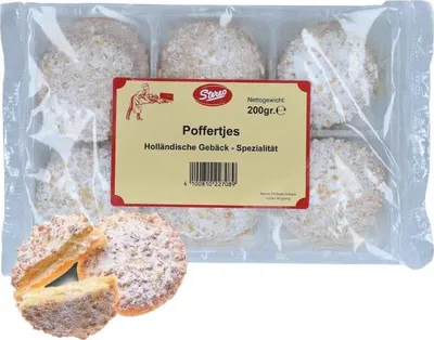 Produktbild von Stereo Poffertjes mit feinem Vanille Geschmack gefülltes Gebäck 200g