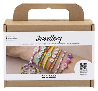 Produktbild von Creativ Company Perlen-Set Mini Kreativbox Armbänder Schmuck basteln