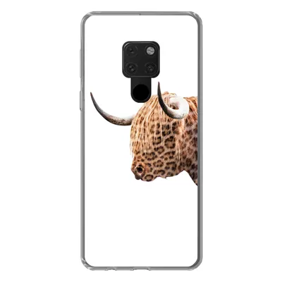 Produktbild von MuchoWow® Handyhülle Schutzhülle Hülle für Huawei P40 Lite Schottischer Highlander - Panther - Weiß Silikon Softcase Handy Hülle - Handy