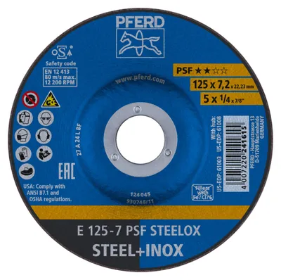 Zdjęcie produktu dla PFERD 62012640, 12,5 cm, 2,22 cm, 7,2 mm, 12200 RPM, 10 szt.