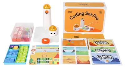 Produktbild von Programmierbar Roboter Kinder Programmierbarer Roboter Spielzeug Bausatz für Kinder ab 4-10 mit DIY-Modul für Anfänger Lernen Programmieren Coding Set Pro
