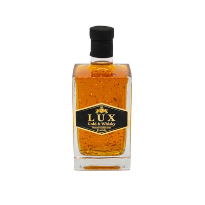 Image de Lux Gold & Whisky. Le whisky le plus fin affiné avec des feuilles d'or 24 carats