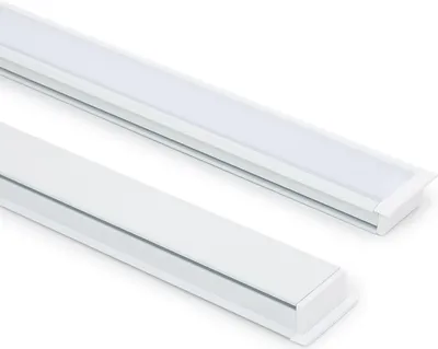 Produktbild von Aluminiumprofil begehbar für LED Streifen bis 12 mm Weiß 2 m Weiß transluzent