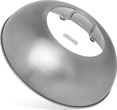 Produktbild von Stahlwokabdeckung - 32,5 cm - langlebig - mit Glasfutter