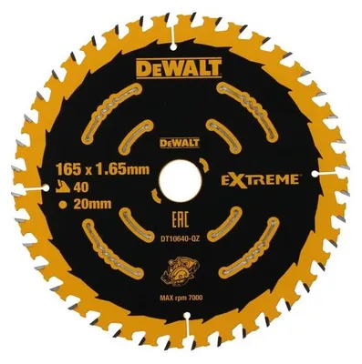 Zdjęcie produktu dla Tarcza pilarska ELITE DT10640, Ø 165 mm, 40T (otwór 20 mm, do ręcznych pilarek tarczowych)
