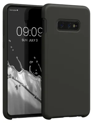 Produktbild von kwmobile Handyhülle für Samsung Galaxy S10e Hülle - Case Silikon - Kabelloses Laden - Schutzhülle Cover in Dunkelgrau