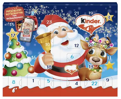 Image de Kinder Mix Table Calendrier de l'Avent au chocolat au lait 113g