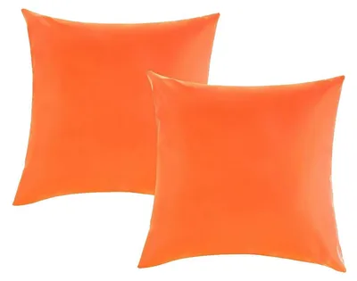 Immagine prodotto di Coperture impermeabili per cuscini da esterno, 45,7 x 45,7 cm, arancioni, confezione da 2, rivestite in PVC