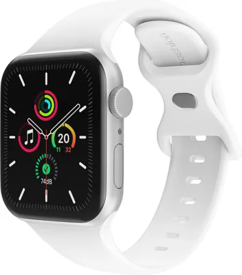 Produktbild von imoshion Silikon-Armband⁺ für Watch Series 1 t/m 11 / SE / Ultra (44/45/46/49 mm) - Größe M/L - Weiß