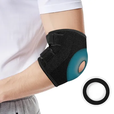 Produktbild von Ellenbogenbandage 2 Stück, mit Kompressionskissen, für Sport, verstellbar