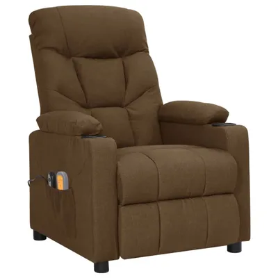 Produktbild von vidaXL Massagesessel Elektrisch Braun Stoff