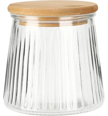 Produktbild von Glasbehälter mit Bambusdeckel, luftdichter Verschluss