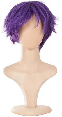 Obrázok produktu pre Uni paruka, krátky bob, rovná, biela s tmavými korienkami, vyrobená z umelých vlákien, dĺžka 15 cm