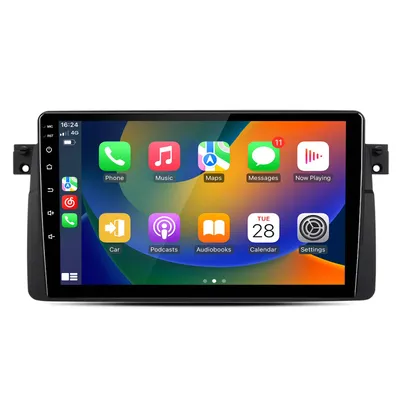 Produktbild von Android14 Autoradio carplay Für BMW 3er E46 1998-2006 4+64G GPS Navi BT WIFI DAB+ SWC RDS android auto