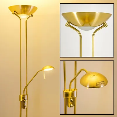 Produktbild von Roppa »Roppa« Stehleuchte aus Metall in Messing, Drehdimmer am Gehäuse