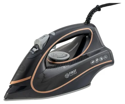 Immagine prodotto di TZS First Austria - Ferro da stiro a vapore 3200 W - Suola in ceramica - 42 ugelli, 27 g/min di vapore - Vapore verticale, sistema anticalcare e serbatoio da 450 ml - Nero