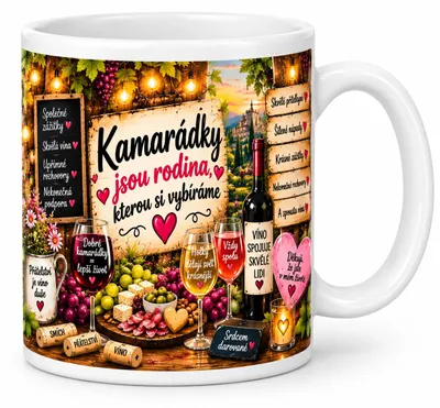 Immagine prodotto di Tazza per un'amica: le amiche sono la famiglia che scegliamo – 300 ml, Immagine generata dall'IA