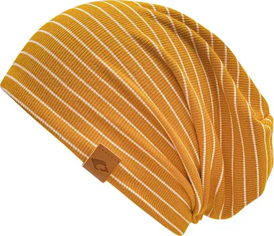 Chillouts Sommerstrickmütze Taipeh gestreift in gold