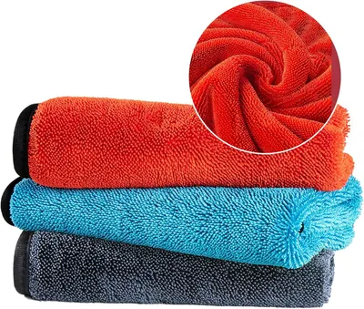 Obrázok produktu pre Sada mikrovláknových utierok, 3 kusy, 60x40 cm, vysoko savé, vhodné na auto a do domácnosti