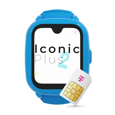 Produktbild von Iconic Plus 2 Kinder Smartwatch in Bubble Blue - Exklusiv mit der Telekom Karte