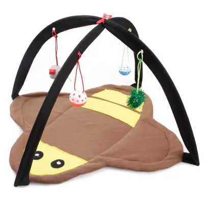 Produktbild von Faltbares Katzenzelt mit Spielball,waschbares,atmungsaktives Katzenbett für drinnen und draußen,bietet Komfort und Sicherheit für Katzen und Kätzchen